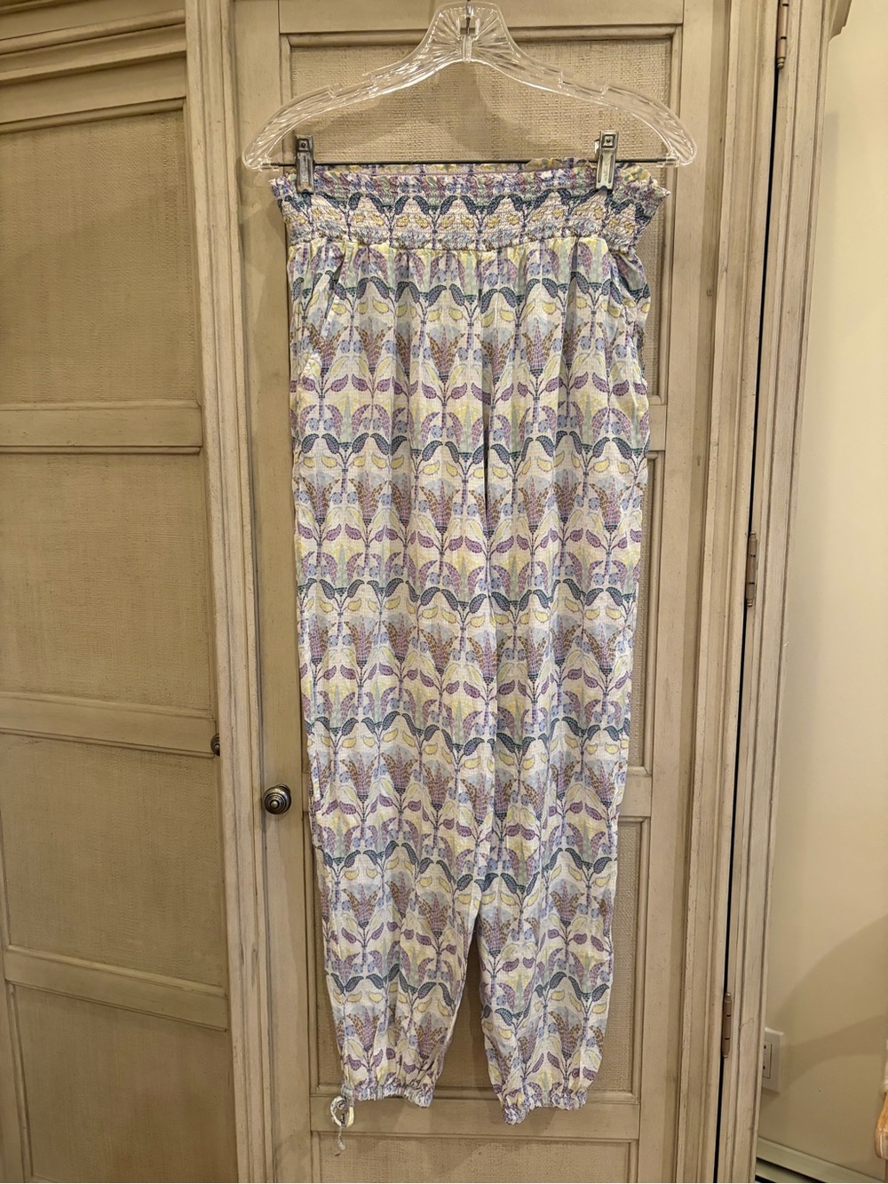 Tory Burch Pastel Floral Smocked Waist lightweight, cotton beach, Jagger